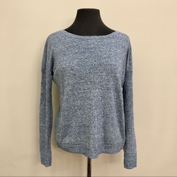 RAG & BONE Linen Blue Marled Knit Long Sleeve Sweater Women’s XS - Picture 1 of 10